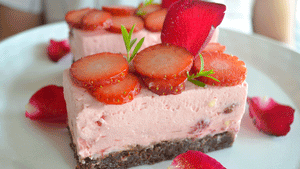 Love at First Bite (Strawberry Cheesecake Brownie)