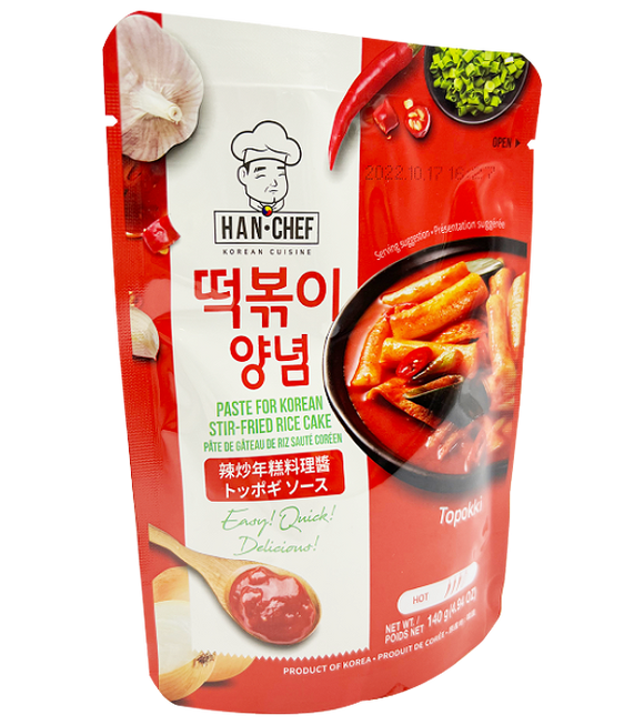 HANㆍCHEF KOREAN SPICY TOPOKKI (Spicy Stir Fried Rice Cake) 140g