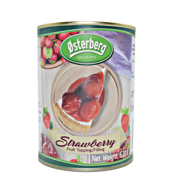 Osterberg Canned Strawberry Fruit Topping & Filling 35% 620G