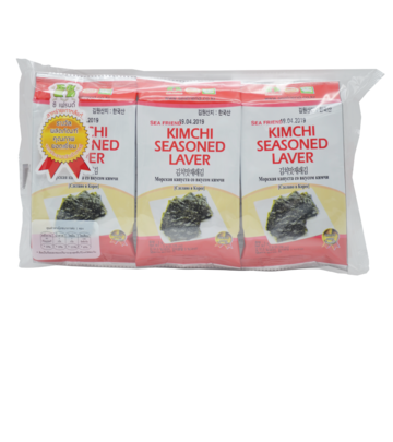 Sea Friend Kimchi Seasoned Laver (Pack) 15G (5G X 3)