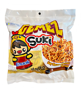Gemez Suki Noodle Snack Soy Sauce And Chicken Flavor 90g (30gx3)1 กล่อง มี 12 แพ็ค