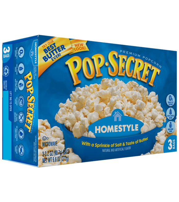 Pop-Secret Microwave Popcorn - Homestyle 272G (90G X 3)