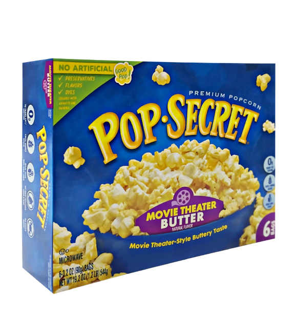 Pop Secret Microwave Popcorn - Movie Theater Butter 544G (90.7G X 6) EXP : 01.10.22