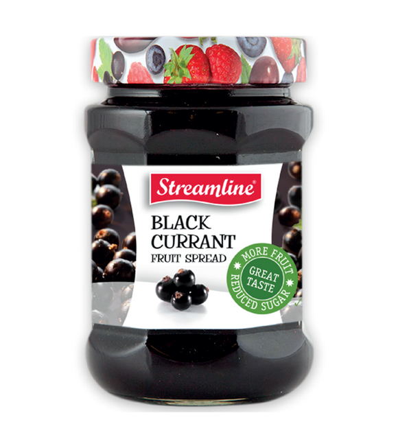 Streamline Black Currant Reduced Sugar Jam 340G
