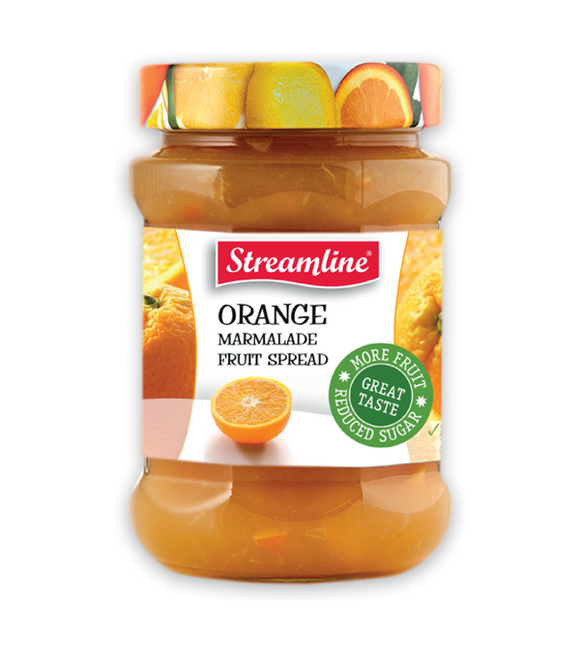 Streamline Diced Cut Orange Marmalade Reduced Sugar Jam 340G