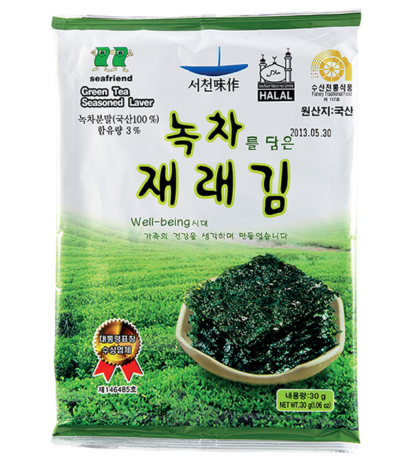 Sea Friend Green Tea Seasoned Laver (Whole Type) 30G